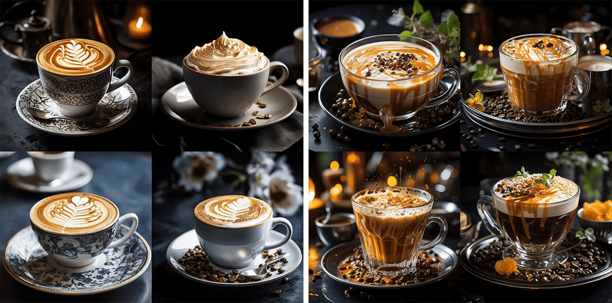 A closeup magazine quality shot of a luxurious flat white, insane details, food photography, editorial photography generated in version 5.2 of Midjourney