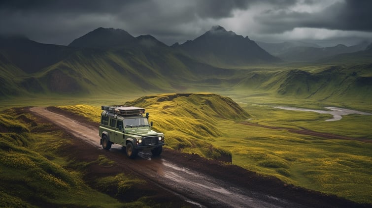 travel photography, aerial shot, magazine cover photo of 2020 mercedes g class