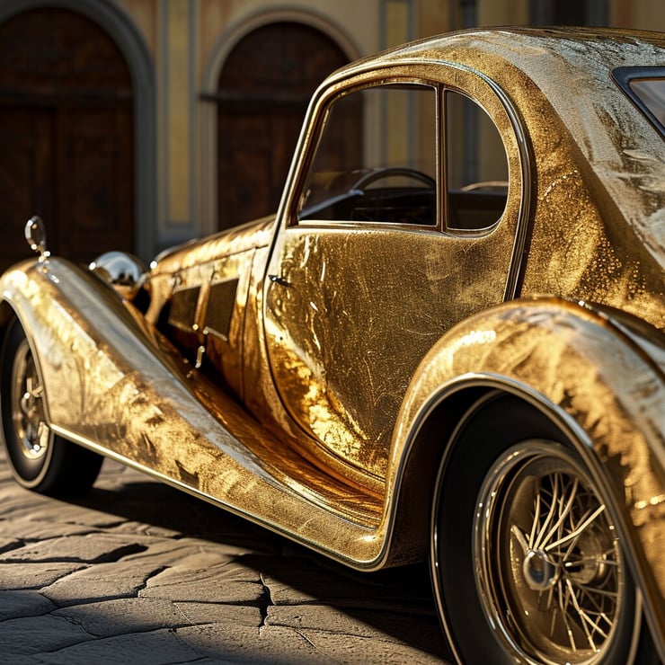 Car with velvet texture, 3D, blender software rendered
