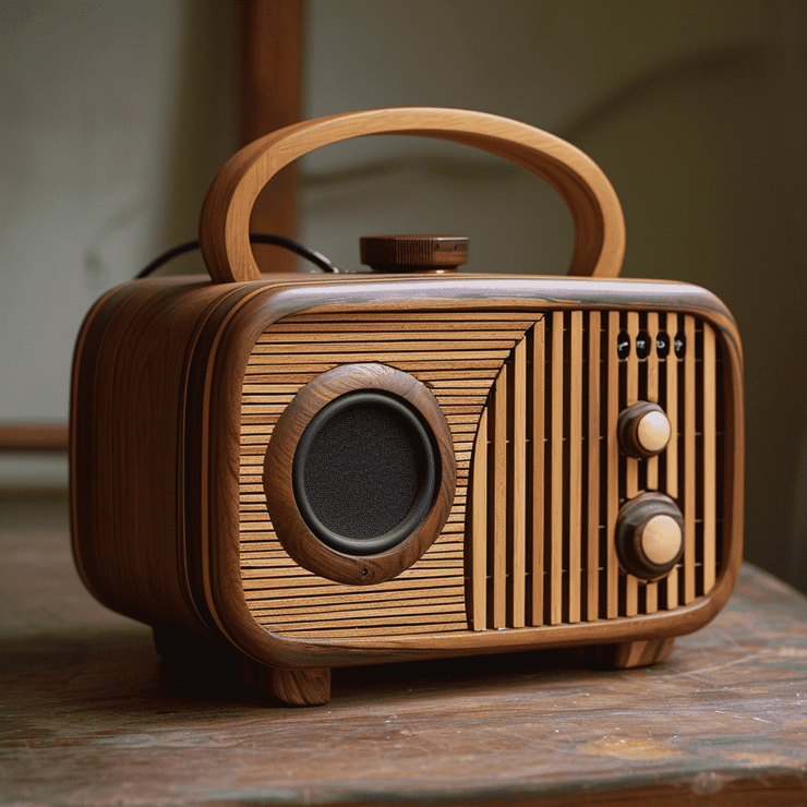 Radio made of wood --v 6.0
