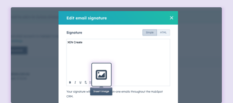 Input your signature, then click on the image icon to add your Midjourney image
