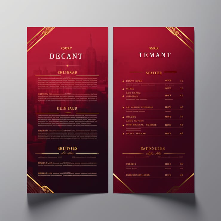 2 menu restaurant promotional, flyer