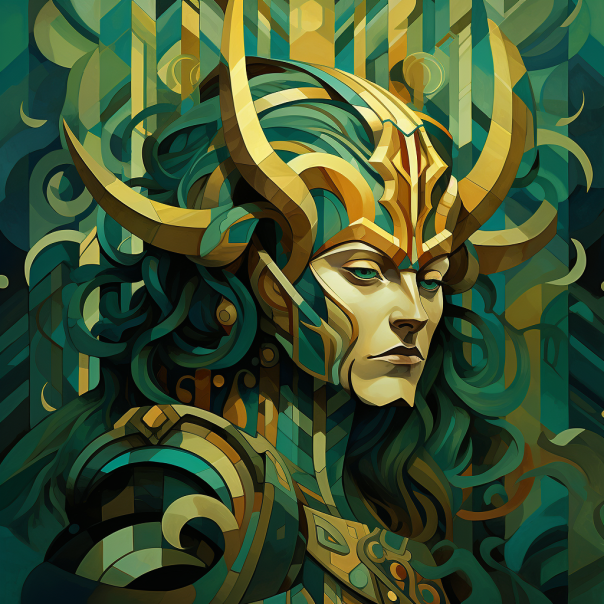 Loki in cubism style