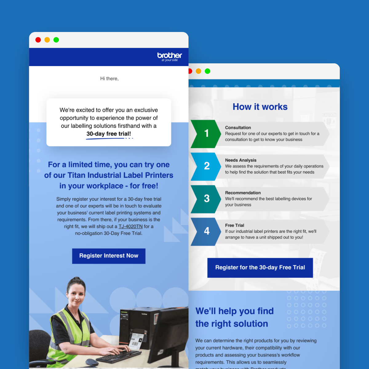 Brother email template