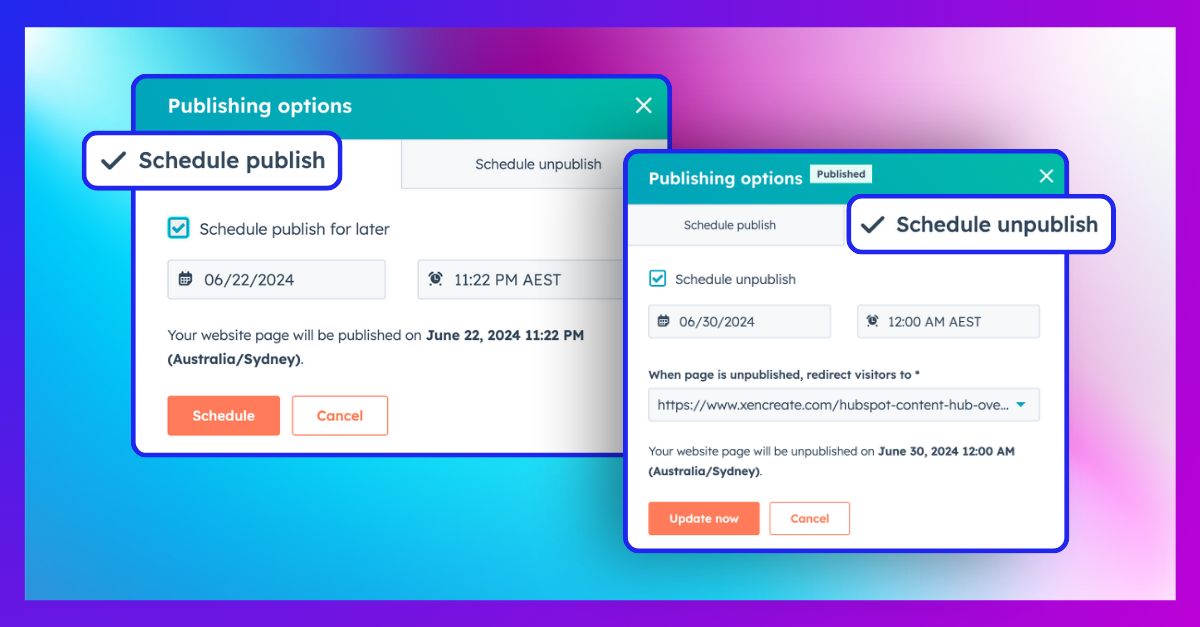 Essential Publishing Controls in HubSpot Content Hub: Schedule Publish and Unpublish